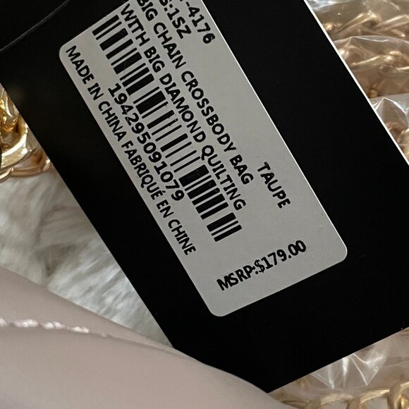 Badgley Mischka Taupe Crossbody NWT - Picture 4 of 6
